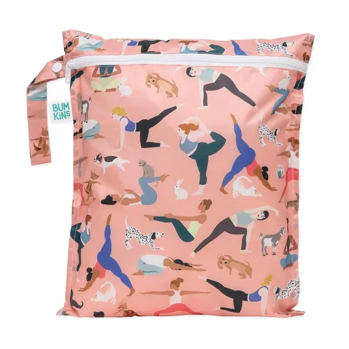 Vista 14 de Bumkins Bolsa Húmeda Colgante Impermeable Grande para Bebé, Lavandería, Ropa Sucia, Viajes, Traje de Baño, Pañales de Tela, Piscina, Toallas