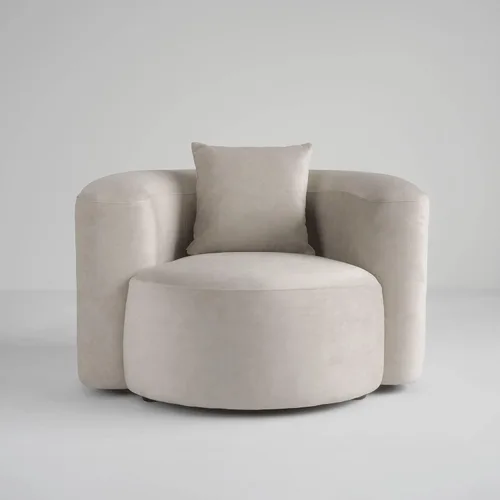 Vista 8 de Acanva - Sofá de terciopelo con respaldo curvo y diseño moderno de lujo, sofá minimalista cómodo para sala de estar, apartamento, espacio
