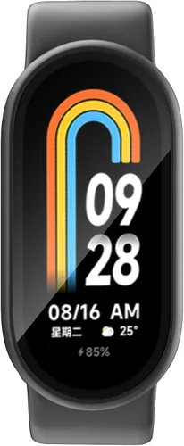 Vista 4 de Yrzper Compatible con Xiaomi Mi Band 8/NFC Protector de pantalla Ultra delgado HD vidrio templado Funda de protección de pantalla de cubierta dura