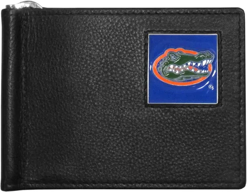 Vista 7 de Siskiyou Cartera deportiva de cuero con clip para billetes de la NCAA