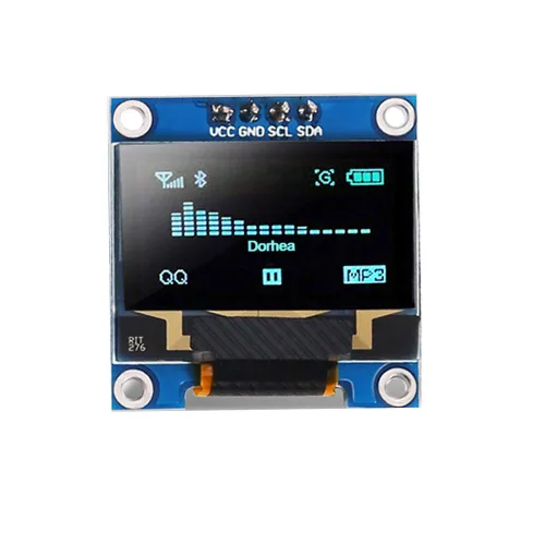 Vista 2 de 6 piezas 0,96 pulgadas módulo de pantalla OLED 128 x 64 I2C pantalla 0,96 pulgadas 12864 módulo OLED azul módulo de pantalla OLED IIC serie