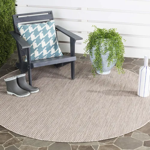 Vista 116 de SAFAVIEH Alfombra Lavable para Exteriores Colección Courtyard - 2'3" x 5', Azul Aqua y Gris, No Desprende Pelusa y Fácil Limpieza, Ideal para Patio