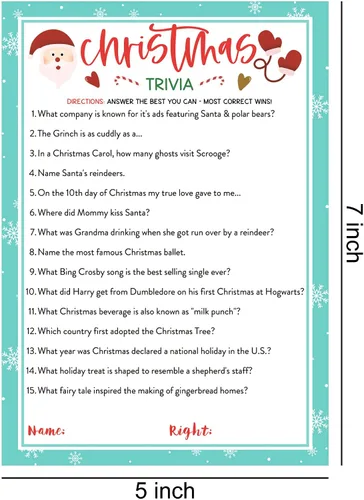 Vista 4 de KMLIFE 63 tarjetas de juego de trivia de Navidad, 3 temas, actividades de adivinanzas navideñas para adultos, familias, amigos, niños, grupos