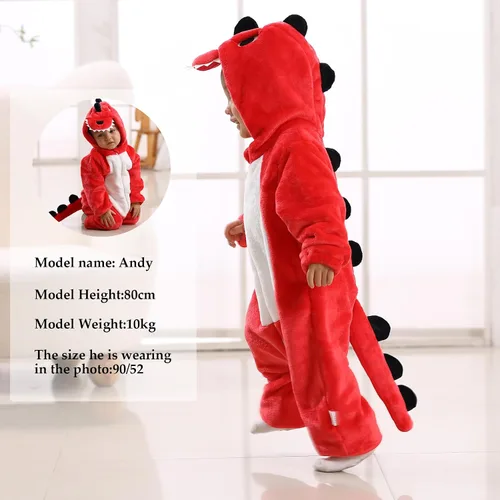 Vista 6 de TONWHAR Mameluco de animal para bebé y niña, mameluco para disfraz de Halloween, ropa de fiesta