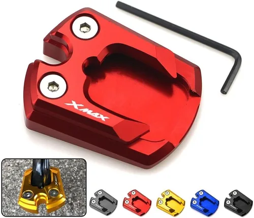 Vista 3 de Side Stand Motorcycle Accessories Kickstand Enlarge Plate Pad Side Stand Enlarger for X-MAX 300 XMAX300 2017 Xmax 300 (Color : Gold)