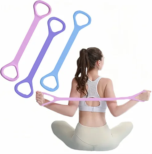 Vista 9 de Banda de resistencia de fitness, brazo cuerdas elásticas de entrenamiento de espalda