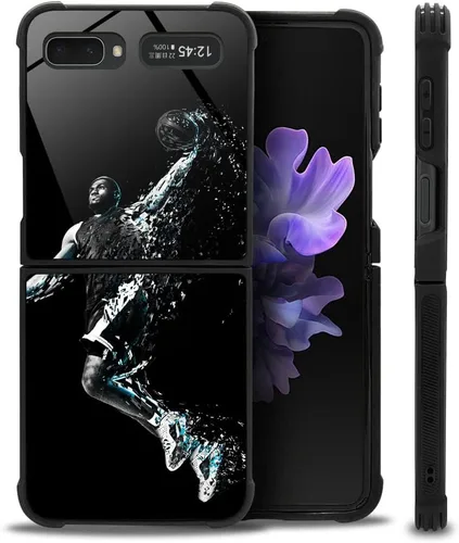 Vista 5 de Funda compatible con Samsung Galaxy Z Flip 5G, diseño de jugador de baloncesto 10 Galaxy Z Flip 5G para niños y hombres, TPU suave, antiarañazos, a
