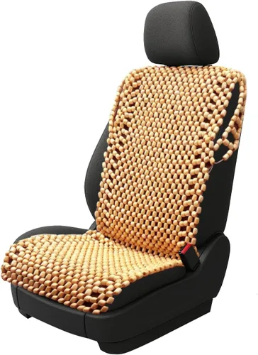 Vista 11 de ZONETECH Funda para Asiento con Cuentas de Madera y Diseño Encordado en Negro - Cojín Masajeador para Conductor de Vehículo de Calidad Superior