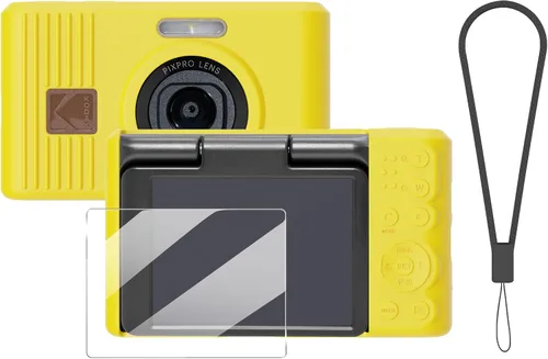 Vista 15 de Funda de silicona para cámara digital Pixpro C1 con cubierta extraíble para lente y protector de pantalla y cordón para accesorios pixpro C1