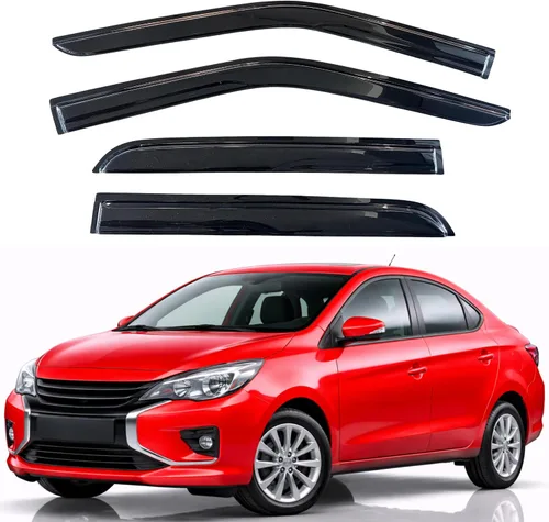 Vista 154 de KPY Moldura deflectora de viento con protección contra la lluvia compatible con Mazda CX-3 2016-2021 (CX3), 4 unidades, para ventana lateral