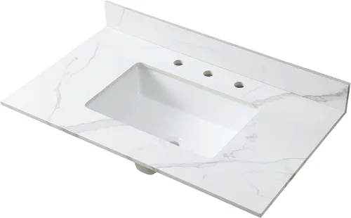 Vista 19 de Salpicaduras laterales para fregadero de baño de 22 x 4 pulgadas, tamaño universal para lavabo de baño, salpicaduras laterales de piedra