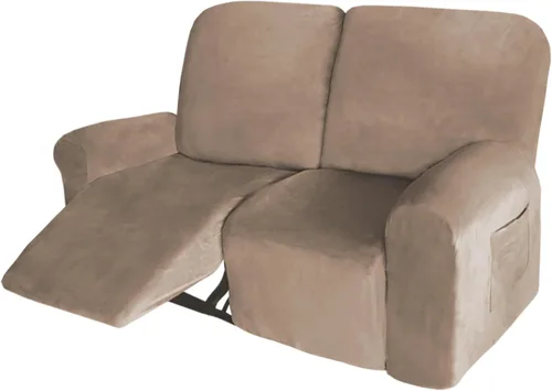 Vista 21 de 4 fundas de terciopelo grueso para silla reclinable, funda elástica para sofá reclinable de cuero, para sofá reclinable de casa rodante