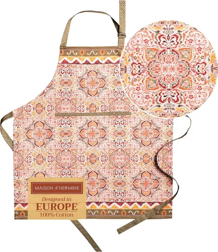 Vista 1122 de Maison d' Hermine Delantales para mujer con bolsillo, 100% algodón (27.50 x 31.50 pulgadas)