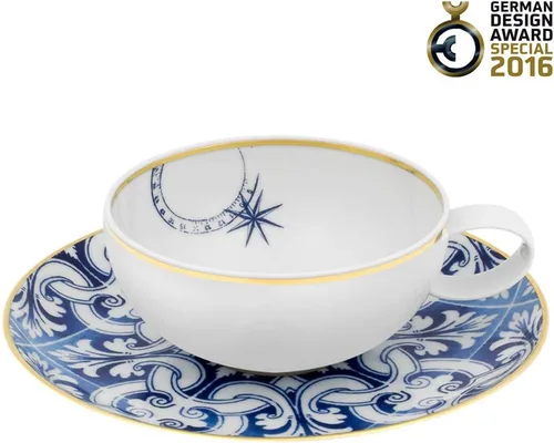 Vista 2 de Vista Alegre Juego de 4 tazas de té y platillos de porcelana Transatlântica