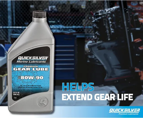 Vista 4 de Quicksilver de Mercury Marine Lubricante para marchas premium 80W-90, para motor marino, 32 onzas.