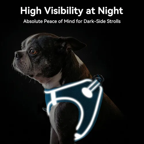 Vista 40 de Joytale Arnés para Perros Pequeños, Chaleco de Malla Transpirable Step-in, Arneses Acolchados Suaves Reflectantes para Gatos y Perros Cachorros