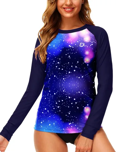 Vista 2 de Deerose Camiseta de natación de secado rápido para mujer, protección solar, protección solar