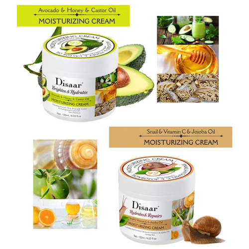 Vista 3 de DISAAR Beauty Caracol Vitamina C Aceite de Jojoba Reafirmante Piel Hidratante Crema Hidrata Reparaciones 4.1 fl oz/4.03fl.oz