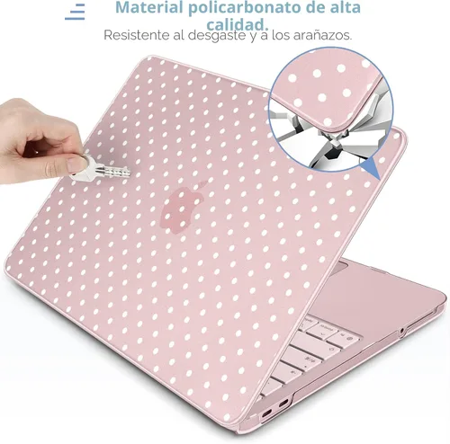 Vista 4 de MEEgoodo Funda estampada para MacBook Neo de 13 pulgadas versión 2026 (compatible con el modelo A3404), funda rígida para laptop con funda