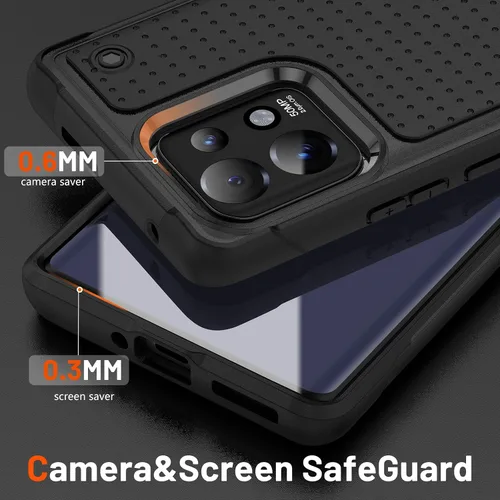 Vista 6 de Jeylly Funda para Motorola Edge Plus 2023 con protector de pantalla HD