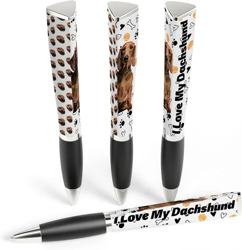 Vista 19 de Bolígrafo I Love My Dog (1 bolígrafo, 3 caras) bolígrafos lindos de cumpleaños para perros, bolígrafos divertidos, regalos para mujeres y perros