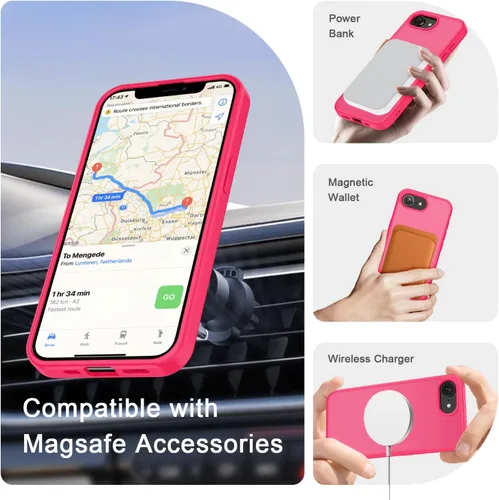 Vista 1295 de Funda para Google Pixel 10 Pro XL, cubierta magnética mate, color negro Fit for MagSafe, Screen Protector included, Shockproof Military Grade