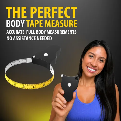 Vista 2 de Perfect Body - Cinta métrica telescópica automática de 80 pulgadas, cinta métrica retráctil para cuerpo: cintura, cadera, busto, brazos y más Negro