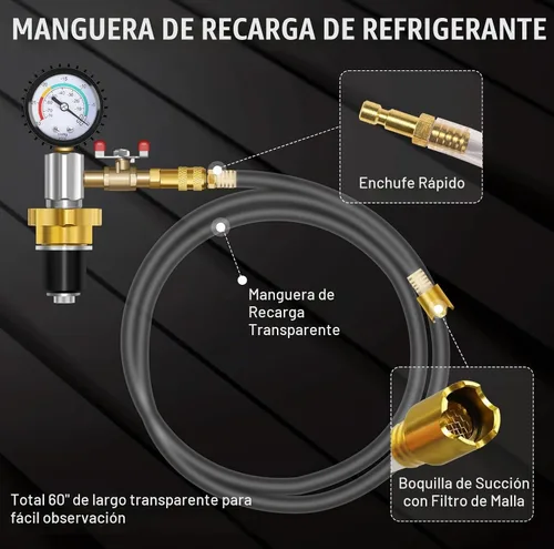Vista 6 de JIFETOR Sistema de enfriamiento universal Tipo de vacío Kit de herramientas Estuche negro