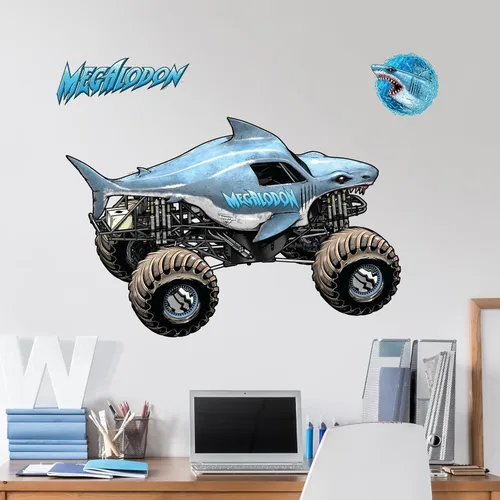 Vista 10 de Wall Palz Monster Jam - Calcomanías de pared de 23 pulgadas con interacción de realidad aumentada 3D, decoraciones de pared para despegar y pegar
