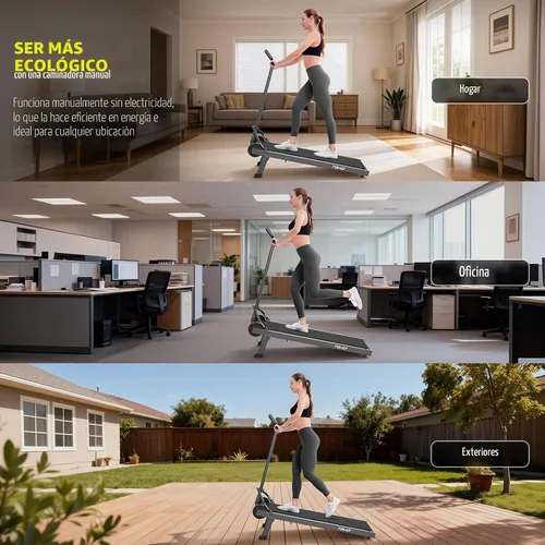 Vista 4 de ANCHEER Cinta de correr con barra de asa, almohadilla plegable de 3.0 HP con 12% de inclinación, capacidad de 320 libras, cintas de correr plegables