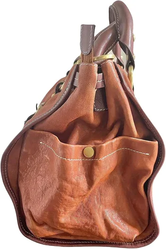 Vista 6 de NatCole Bolso de piel de becerro con una cartera a juego, Marrón