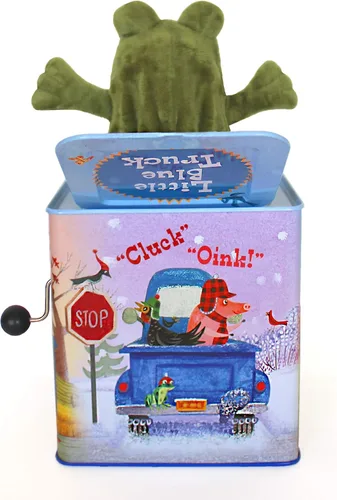 Vista 5 de YOTTOY Little Blue Truck Collection Little Blue Truck Jack-in-The-Box - Juguete de peluche infantil con música, 5.5 x 5.5 x 5.5 pulgadas