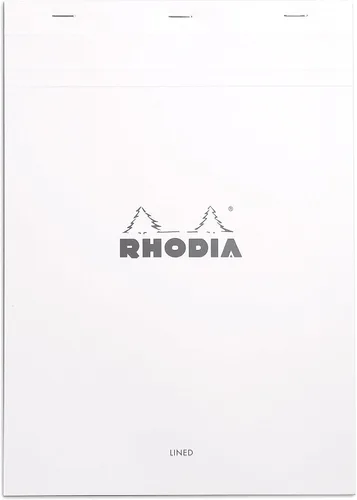 Vista 13 de Libreta Rhodia Head grapada para compras, No. 8 de 74 x 210 mm, rayada y de color negro