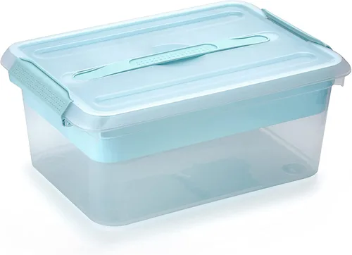 Vista 9 de BTSKY - Caja de almacenamiento para apilar y transportar, contenedor de almacenamiento de plástico transparente apilable con bandeja extraíble, caja