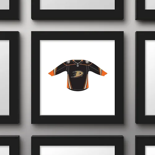 Vista 2 de Trends International Gallery Pops NHL Anaheim Ducks - Póster de pared frontal de uniforme para el hogar, 12.00 x 12.00 pulgadas, versión de marco