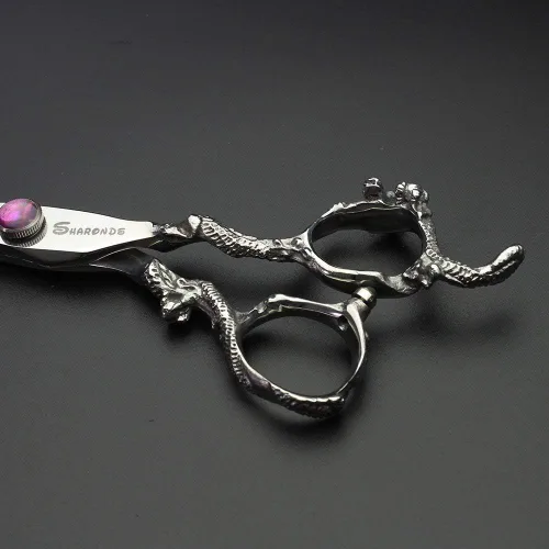 Vista 6 de Tijeras profesionales de peluquería de 7, 7.5, 8, 9 pulgadas, para peluquería, peluquería, peluquería, corte de pelo, tijeras de dragón (grande).