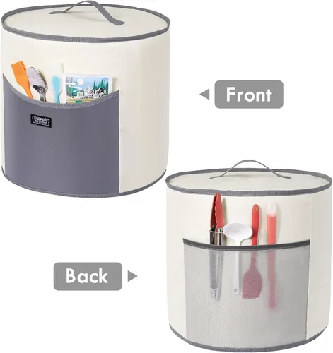 Vista 2 de BAGSPRITE Cubierta antipolvo compatible con Instant Pot 6 cuartos de galón, cubierta aislada para olla a presión con bolsillos para accesorios