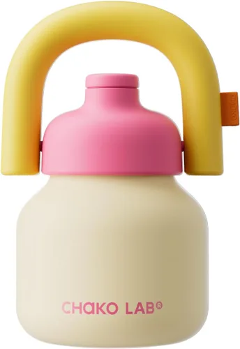 Vista 8 de CHAKO LAB Botella de agua con popote y asa de transporte, forro de cerámica al vacío de boca ancha, reutilizable, a prueba de fugas y sin BPA, 33