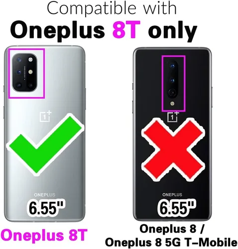 Vista 2 de Asuwish Funda para teléfono OnePlus 8T OnePlus8T Plus 9R 5G con protector de pantalla de vidrio templado y Slim Stand Cell One Plus8T5G On + 1 Plus