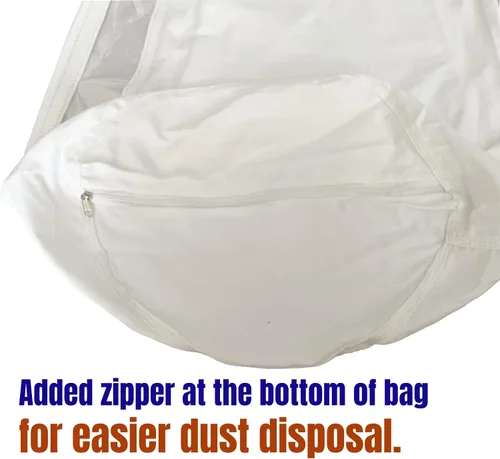 Vista 5 de Bolsa inferior para colector de polvo de 70 galones, bolsa de filtro inferior resistente de 30 micrones para herramientas de carpintería, 20