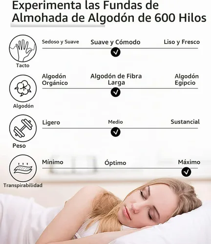 Vista 4 de Warmstar - Juego de 2 fundas de almohada de algodón tamaño estándar, 600 hilos, fundas de 20 x 26 pulgadas, algodón suave de fibra larga Placid Blue