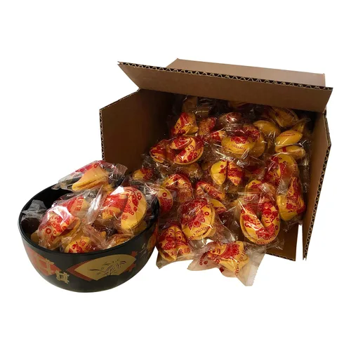 Vista 3 de 100 galletas Fortune, envueltas individualmente con divertidas fortunas tradicionales