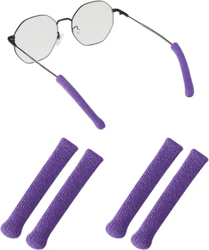 Vista 10 de Cojín de Oreja para Gafas de Tela de Algodón Tejido Suave Mejorado, Puntas de Patillas de Gafas Elásticas Antideslizantes Cómodas Retenedor