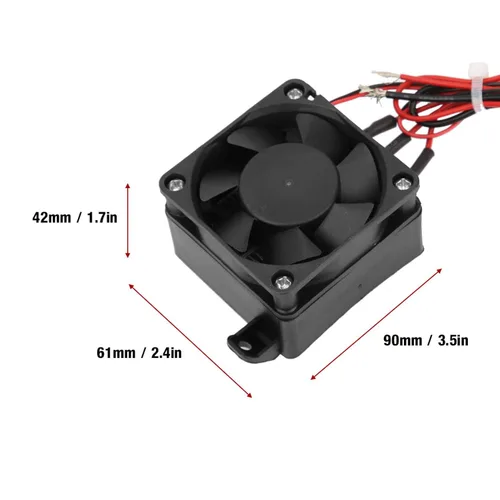 Vista 2 de 110V Mini calentador de termistor de aislamiento de temperatura constante de calefacción de aire con ventilador (24V/350W)