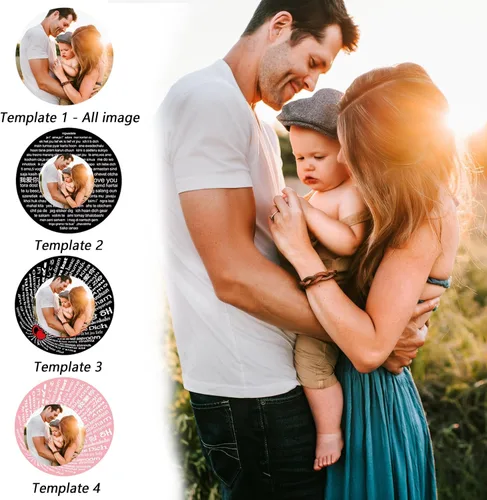 Vista 3 de ChiCoko Pulsera personalizada de proyección de fotos, pulsera personalizable con imagen en el interior para mujeres, hombres, familia, parejas