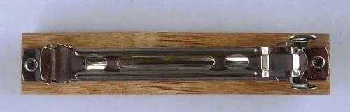 Vista 3 de Pasador de madera y concha de bambú, tamaño grande de 4 pulgadas para adultos (concha natural)