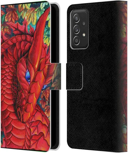 Vista 301 de Head Case Designs Officially Licensed Carla Morrow Galactic Entrancement Dragons Leather Wallet Case Compatible with Samsung Galaxy A07 4G