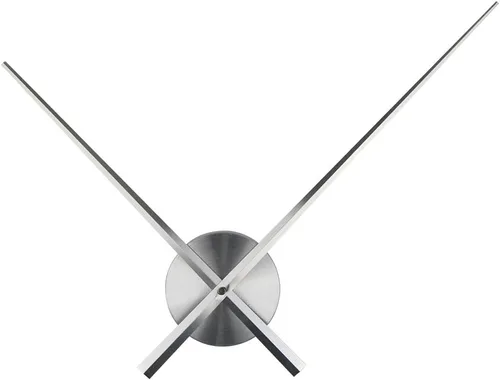 Vista 8 de Timelike Reloj de pared de aluminio brillante elegante simple, manecillas grandes estupendas del reloj, negro