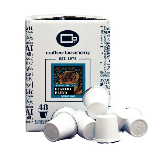 Vista 67 de Cápsulas de café de coco hawaiano de Coffee Beanery 48 unidades a granel, café Arbica tostado medio