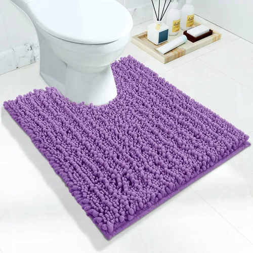 Vista 90 de Yimobra Alfombras de Baño Antideslizantes Lavables - Alfombra de Baño de Chenilla Ultra Suave Absorbente, Alfombra Peluda de Secado Rápido para Negro